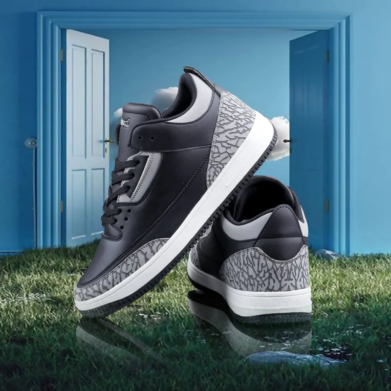 Bacca Bucci Black Vortex Mid Top Flat Sole Sneakers for Men | Best Price UAE